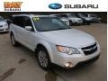 2009 Satin White Pearl Subaru Outback 2.5i Limited Wagon  photo #1