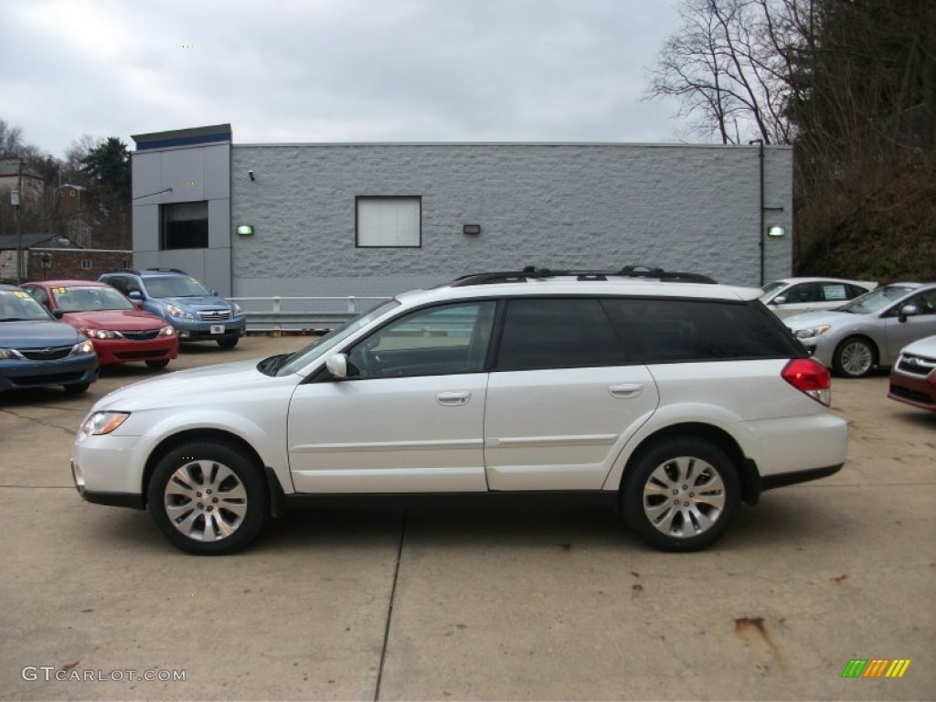 2009 Outback 2.5i Limited Wagon - Satin White Pearl / Warm Ivory photo #2