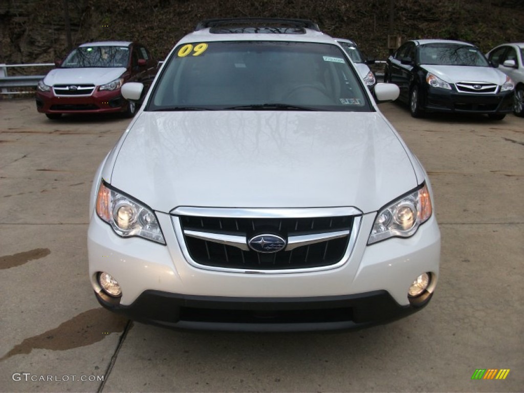 2009 Outback 2.5i Limited Wagon - Satin White Pearl / Warm Ivory photo #4