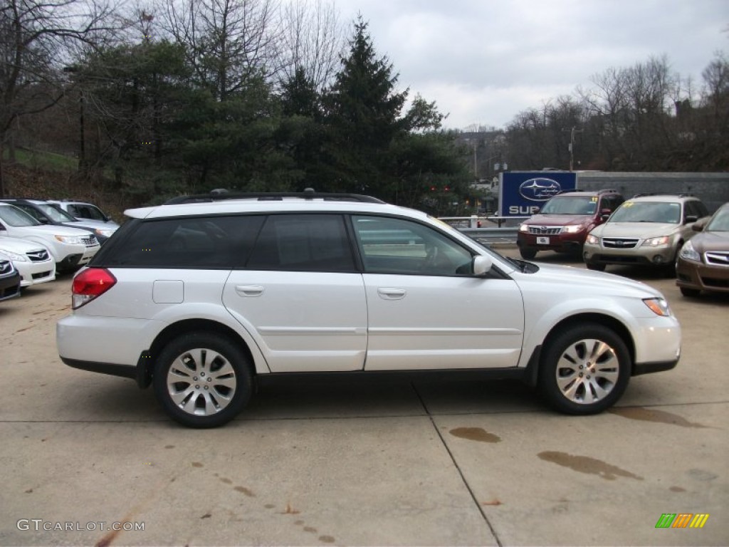 2009 Outback 2.5i Limited Wagon - Satin White Pearl / Warm Ivory photo #6