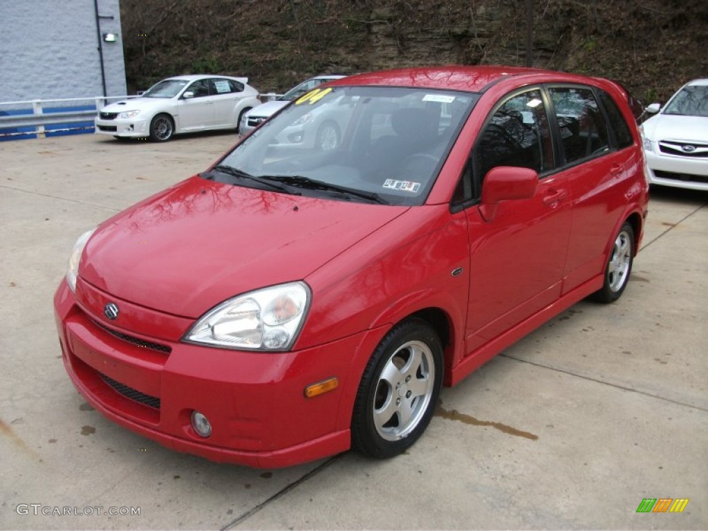 2004 Aerio SX Sport Wagon - Racy Red / Black photo #3