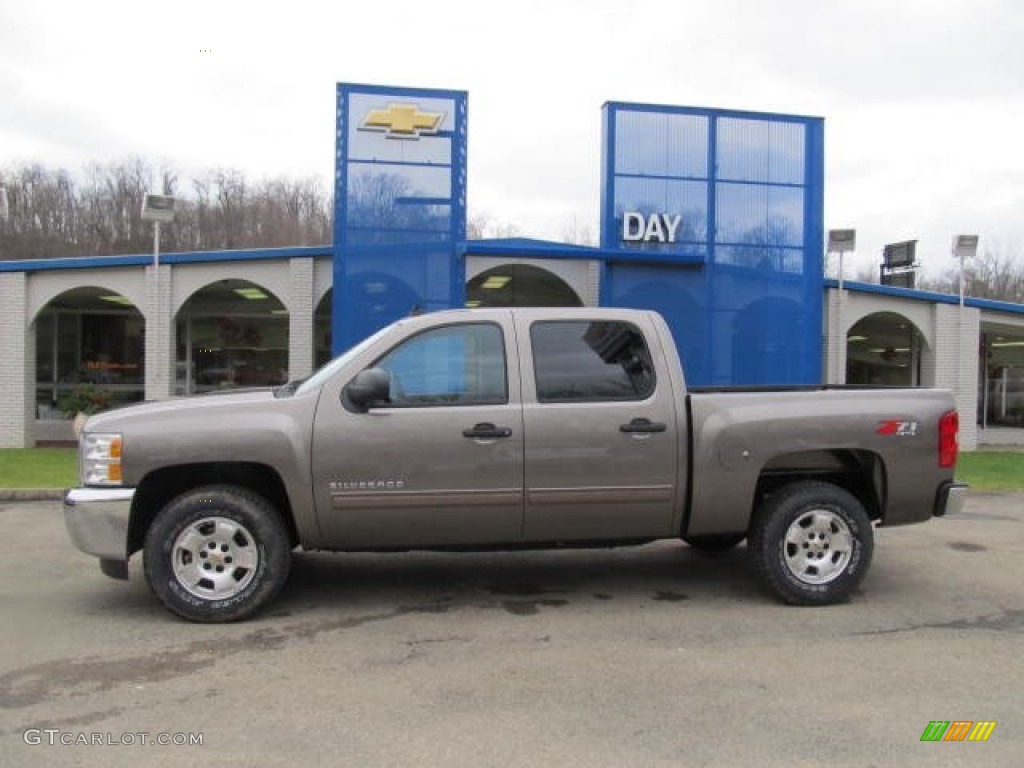 2012 Silverado 1500 LT Crew Cab 4x4 - Mocha Steel Metallic / Ebony photo #2