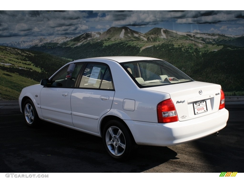 2003 Protege LX - Pure White / Gray photo #2