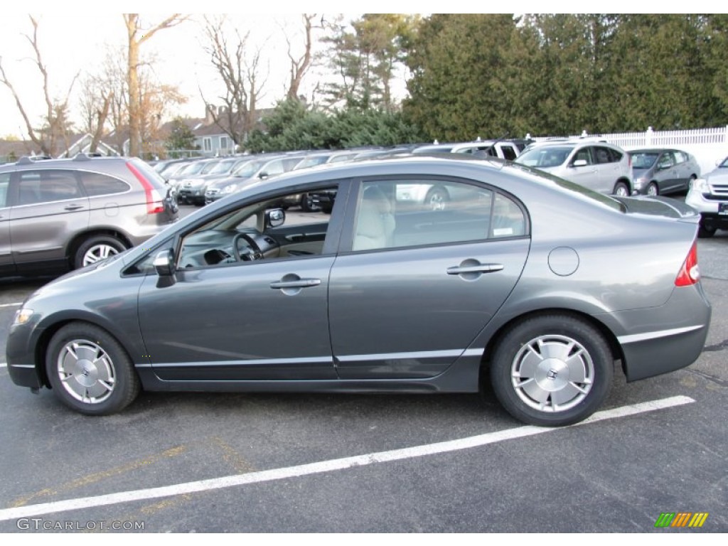 Polished Metal Metallic 2009 Honda Civic Hybrid Sedan Exterior Photo #58242709