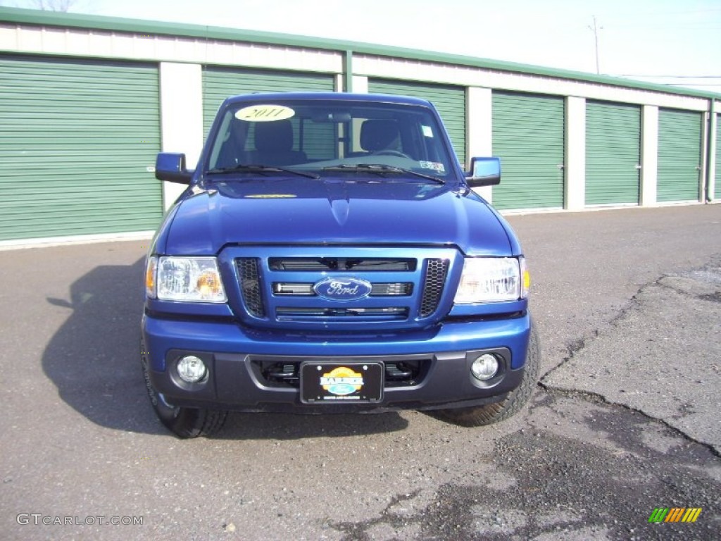 2011 Ranger Sport SuperCab 4x4 - Vista Blue Metallic / Medium Dark Flint photo #2