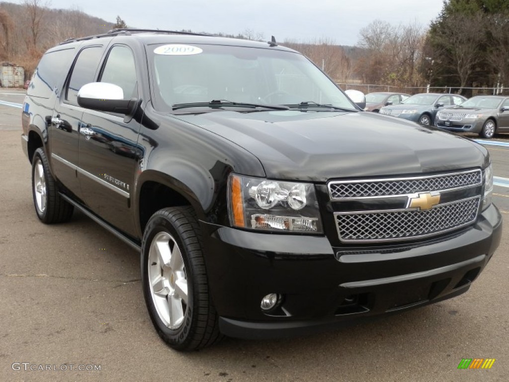 Black 2009 Chevrolet Suburban LTZ 4x4 Exterior Photo #58245628