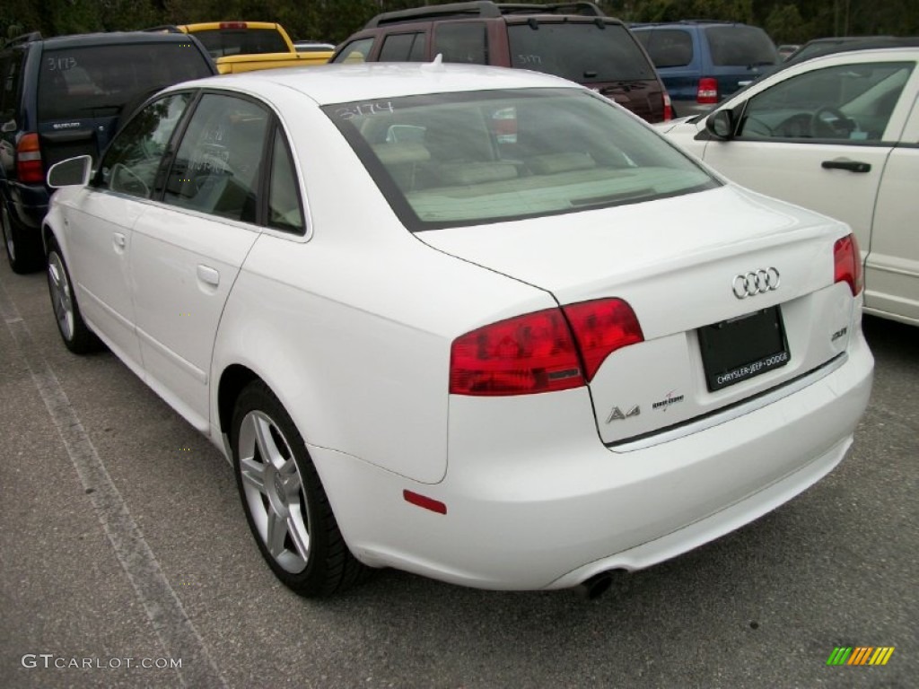 2008 A4 2.0T Sedan - Ibis White / Black photo #2