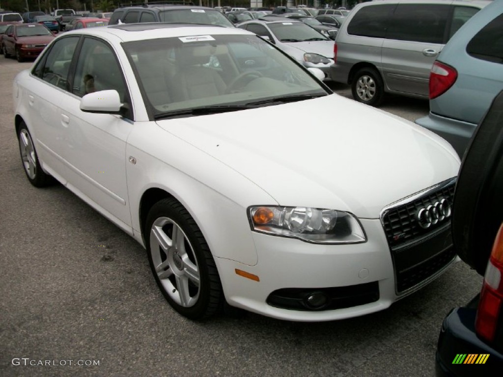 2008 A4 2.0T Sedan - Ibis White / Black photo #6