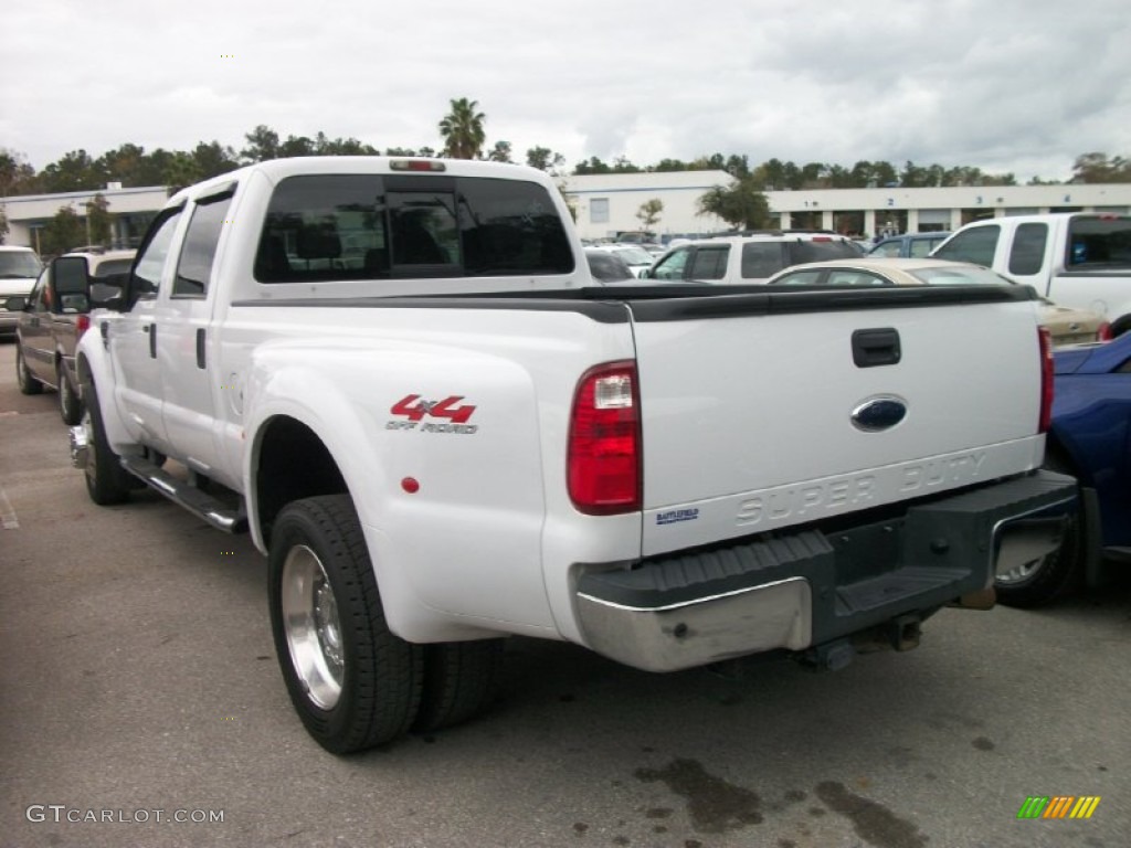 Oxford White 2008 Ford F450 Super Duty Lariat Crew Cab 4x4 Dually Exterior Photo #58247479