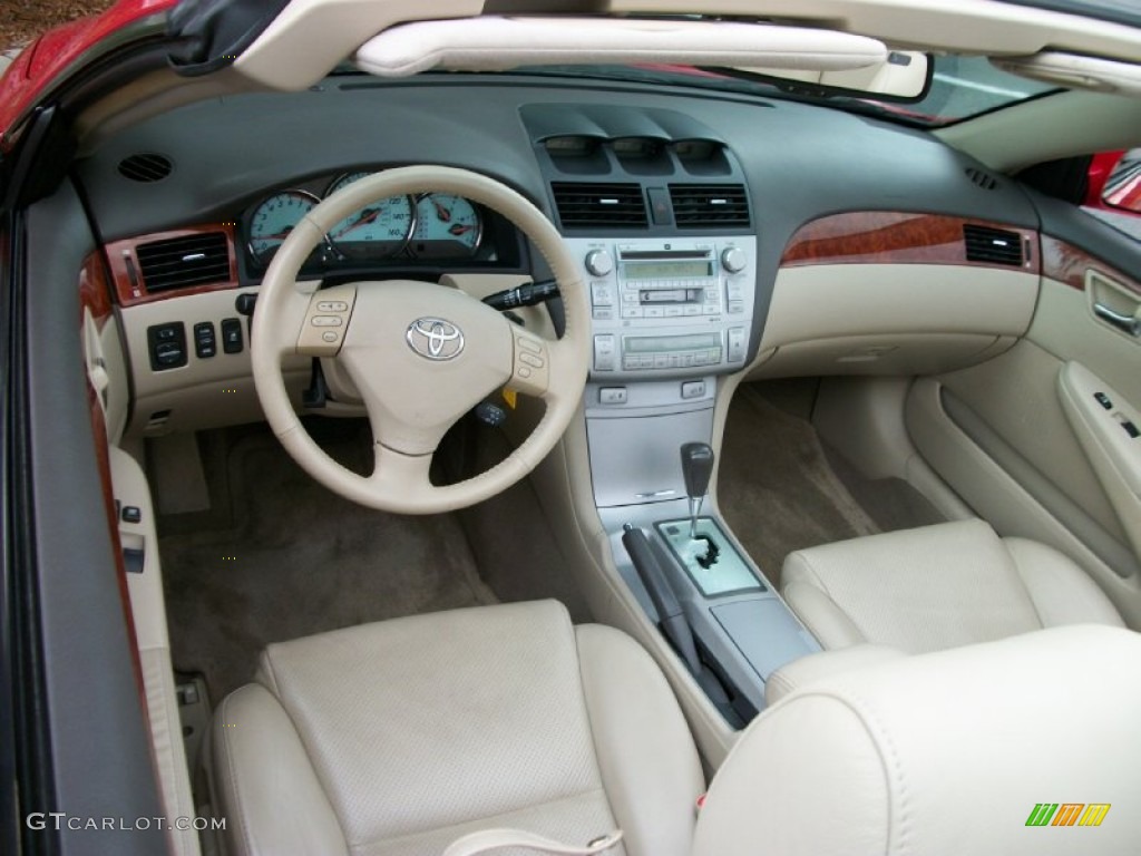 Ivory Interior 2006 Toyota Solara Sle V6 Convertible Photo