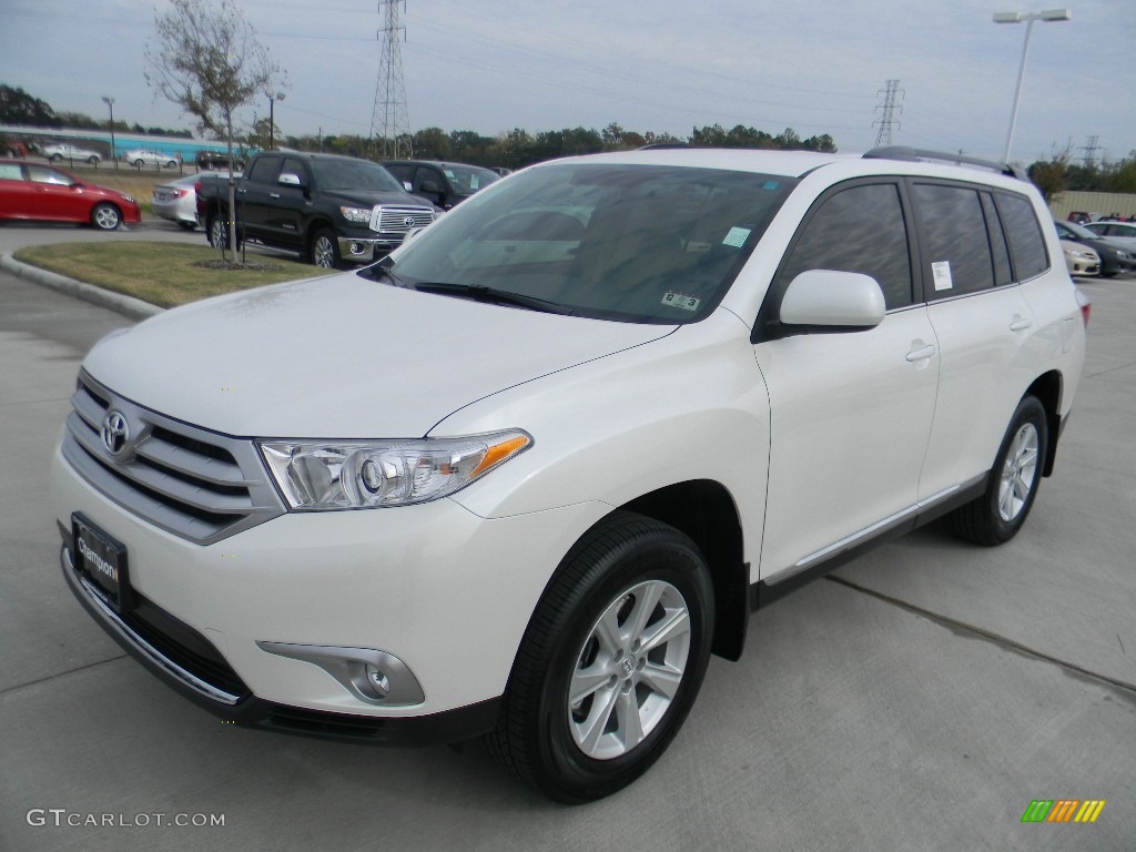 2012 Highlander V6 - Blizzard White Pearl / Sand Beige photo #1