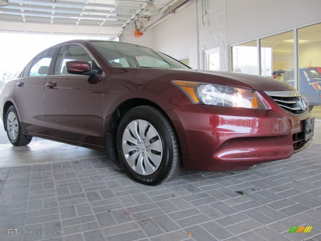 2011 Accord LX Sedan - Basque Red Pearl / Ivory photo #7