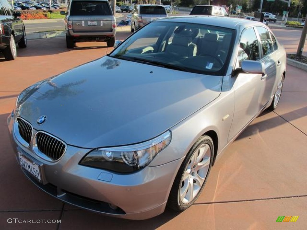 2007 5 Series 550i Sedan - Silver Grey Metallic / Grey photo #1