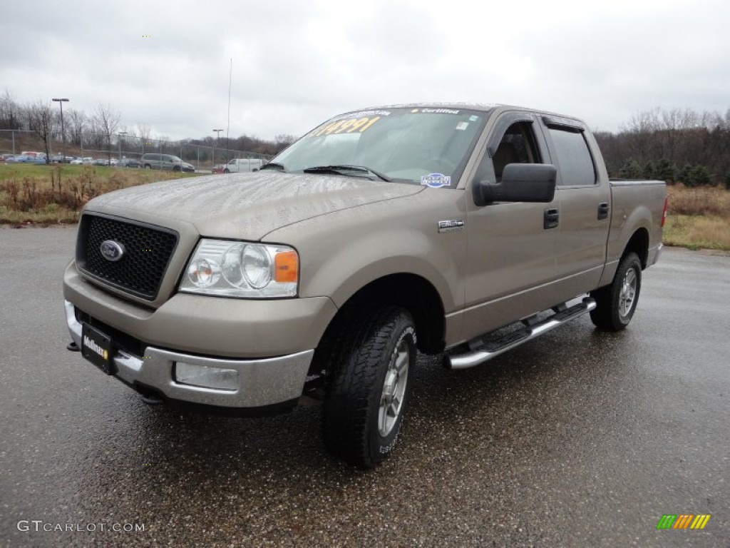 2005 F150 XLT SuperCrew 4x4 - Arizona Beige Metallic / Tan photo #11