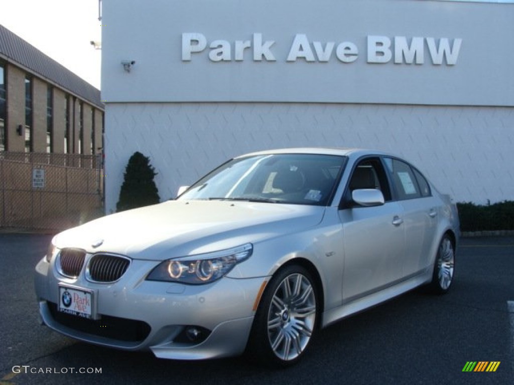 2008 5 Series 550i Sedan - Titanium Silver Metallic / Grey photo #1