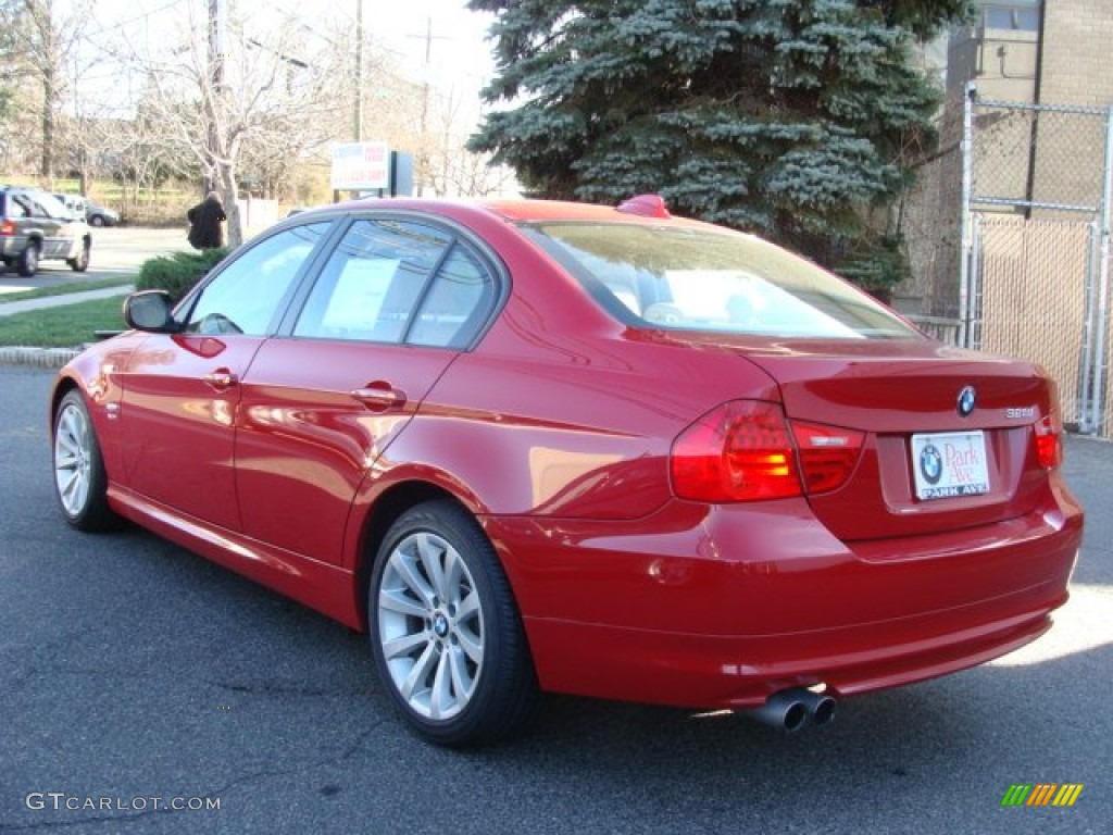 2009 3 Series 328xi Sedan - Crimson Red / Beige photo #7