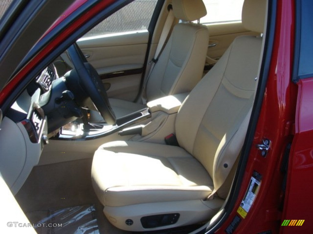 2009 3 Series 328xi Sedan - Crimson Red / Beige photo #11