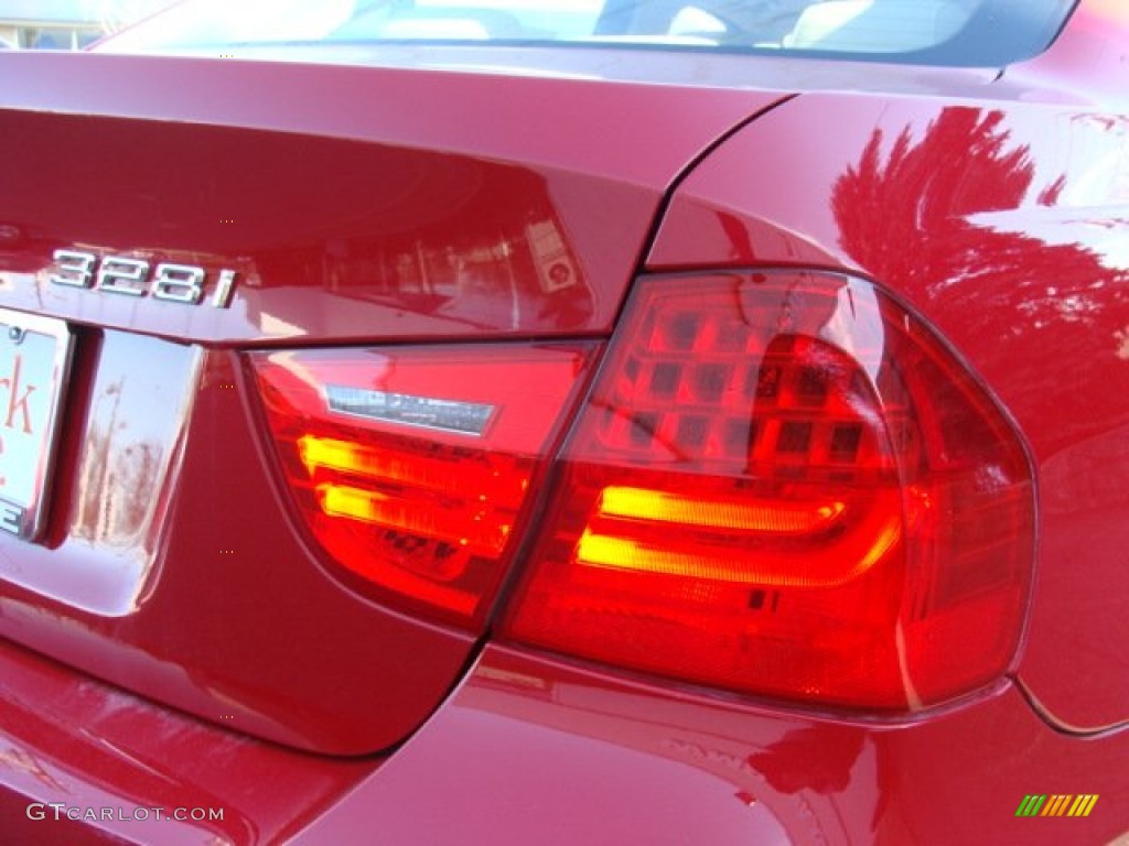 2009 3 Series 328xi Sedan - Crimson Red / Beige photo #19