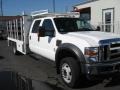 Oxford White - F550 Super Duty XLT Crew Cab Chassis Dump Truck Photo No. 2