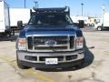 Dark Blue 2008 Ford F550 Super Duty XLT Crew Cab Chassis Dump Truck