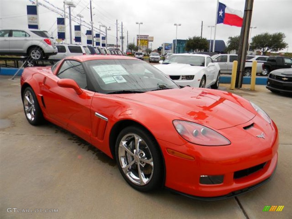 Inferno Orange Metallic 2012 Chevrolet Corvette Grand Sport Coupe Exterior Photo #58253831