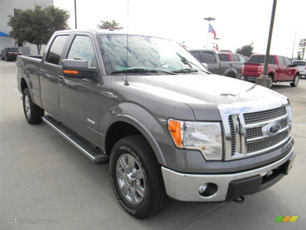 2011 F150 Lariat SuperCrew 4x4 - Sterling Grey Metallic / Black photo #3