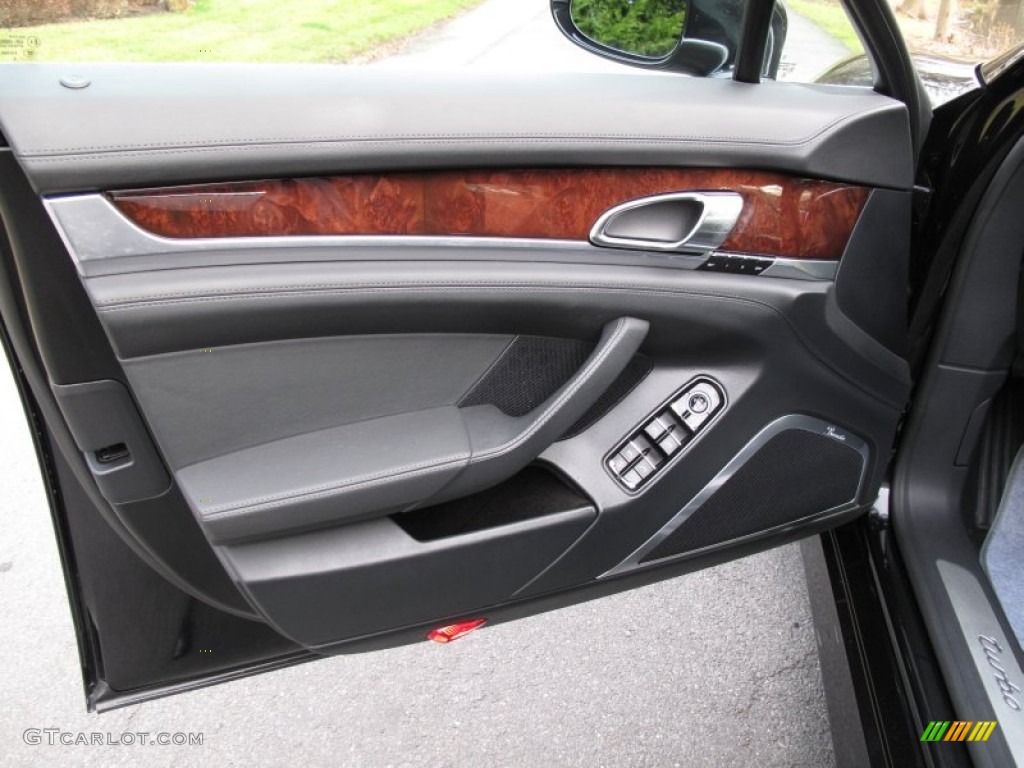 2010 Porsche Panamera Turbo Black Door Panel Photo #58254573