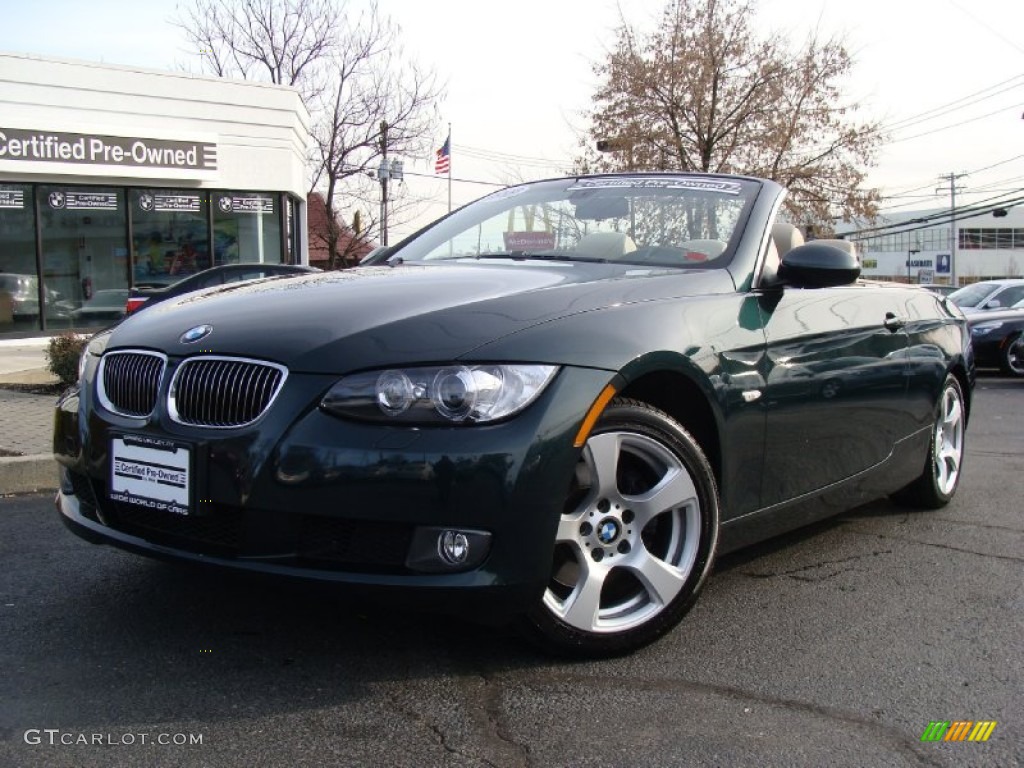 2008 3 Series 328i Convertible - Deep Green Metallic / Cream Beige photo #1