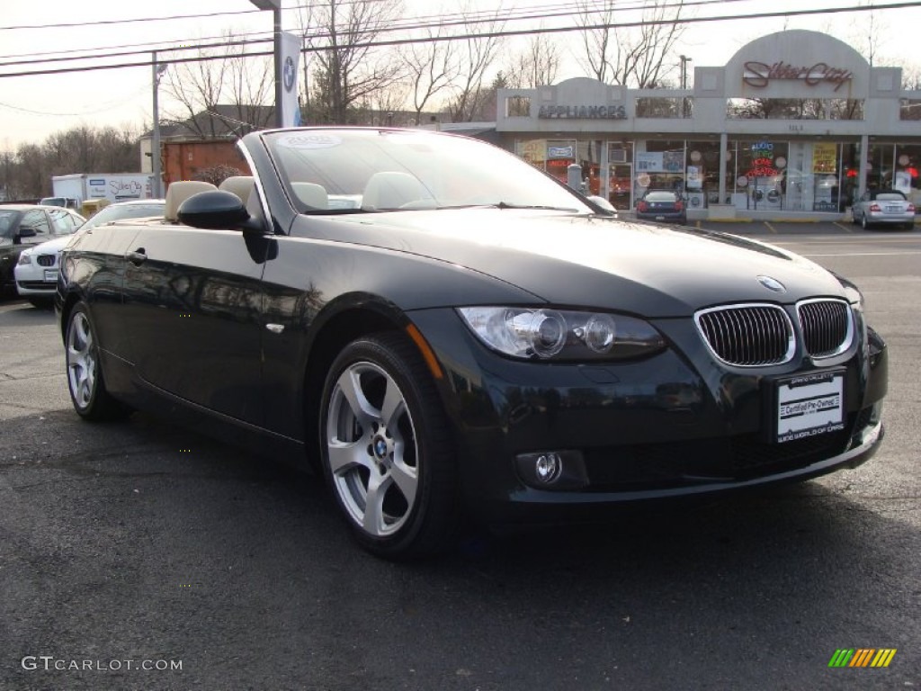 2008 3 Series 328i Convertible - Deep Green Metallic / Cream Beige photo #3