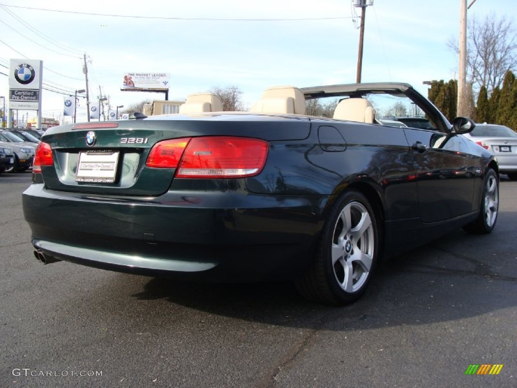 2008 3 Series 328i Convertible - Deep Green Metallic / Cream Beige photo #4