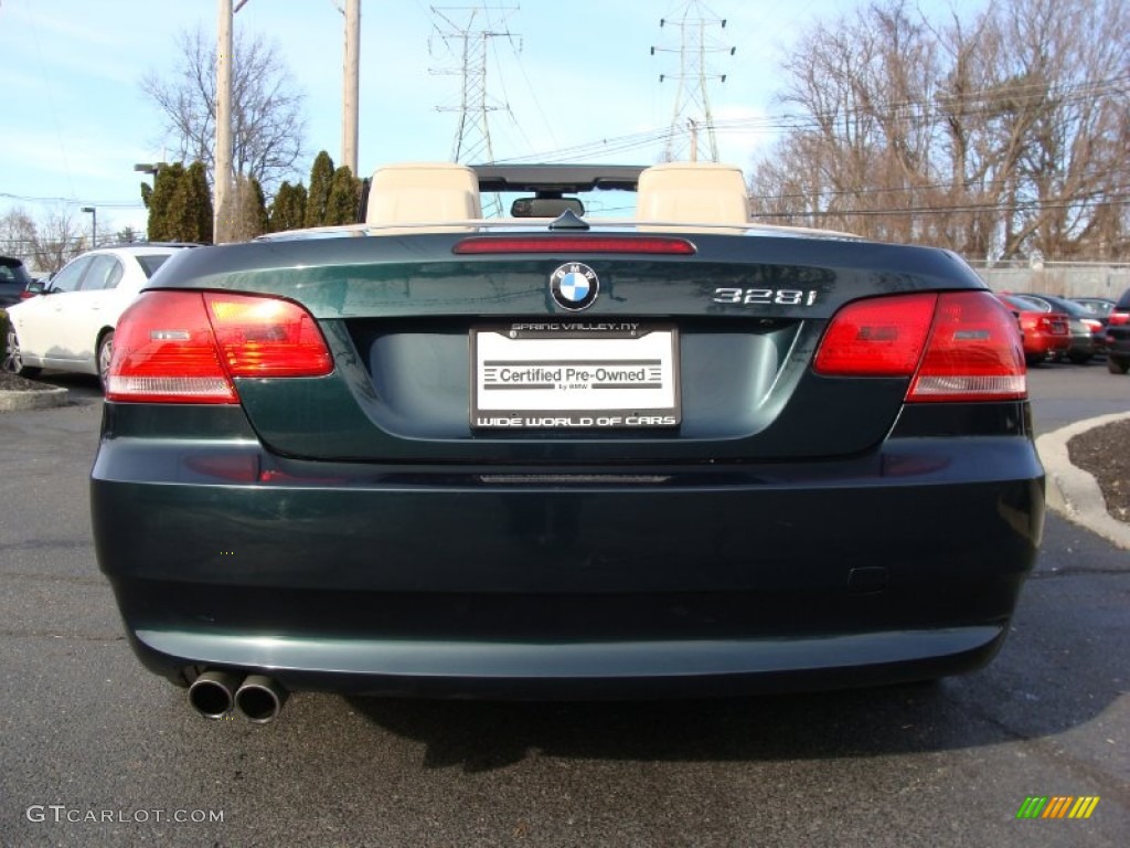 2008 3 Series 328i Convertible - Deep Green Metallic / Cream Beige photo #5