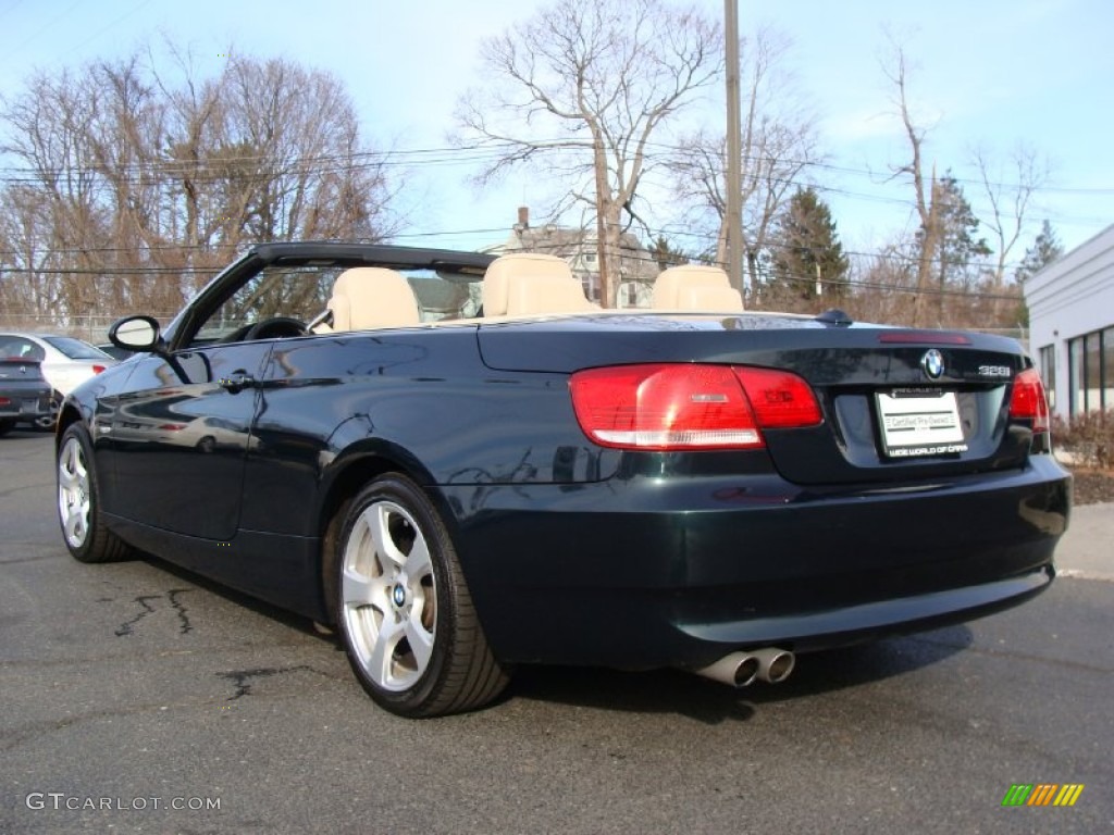 2008 3 Series 328i Convertible - Deep Green Metallic / Cream Beige photo #6