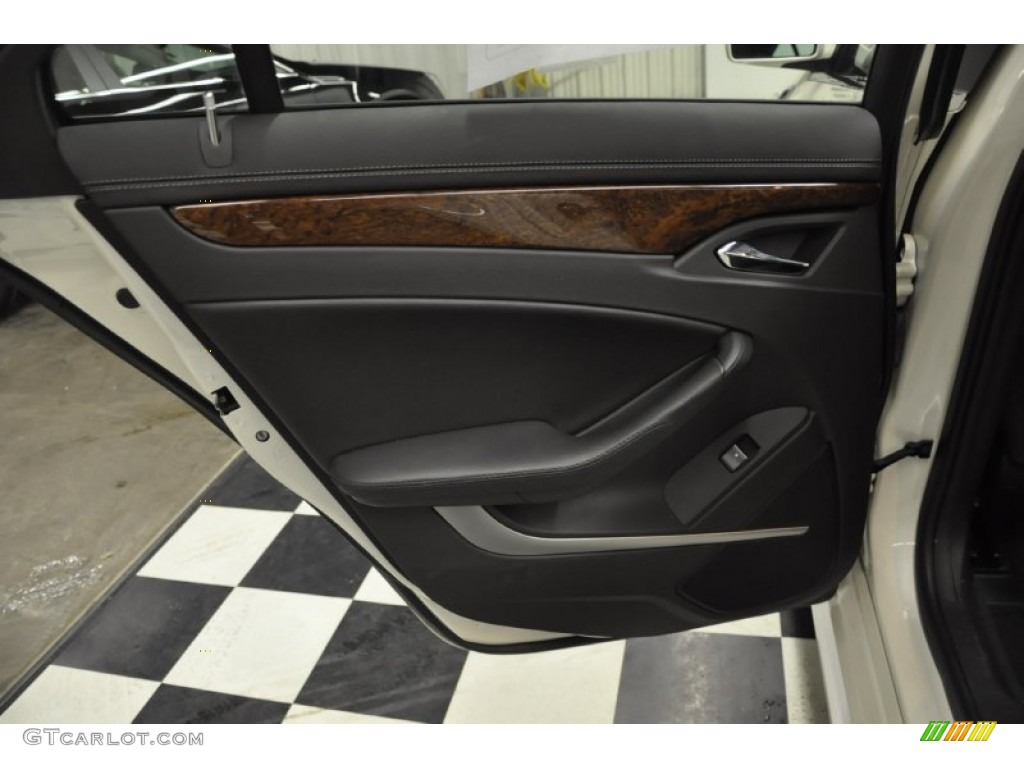 2011 Cadillac CTS 3.0 Sedan Ebony Door Panel Photo #58255801