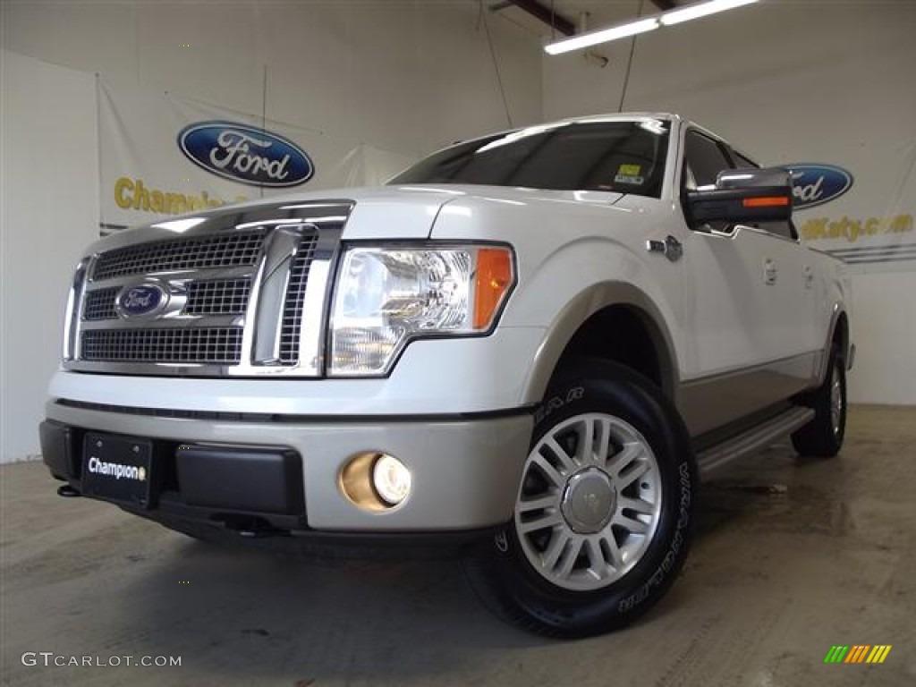 2010 F150 King Ranch SuperCrew 4x4 - White Platinum Metallic Tri Coat / Chapparal Leather photo #1