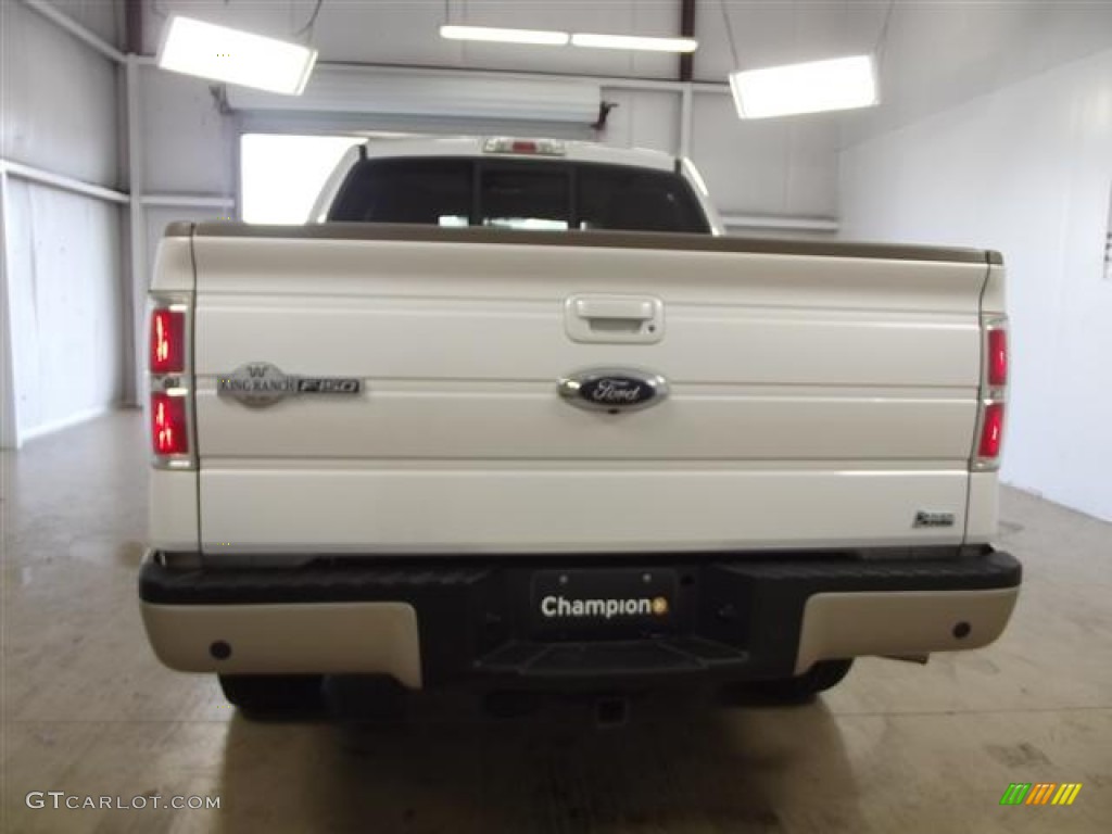 2010 F150 King Ranch SuperCrew 4x4 - White Platinum Metallic Tri Coat / Chapparal Leather photo #5