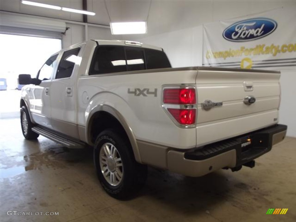 2010 F150 King Ranch SuperCrew 4x4 - White Platinum Metallic Tri Coat / Chapparal Leather photo #6