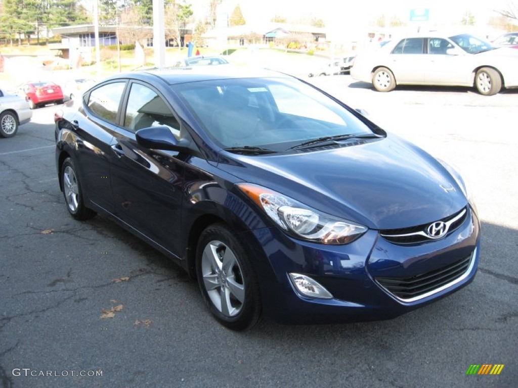 2012 Elantra GLS - Indigo Night Blue / Gray photo #4