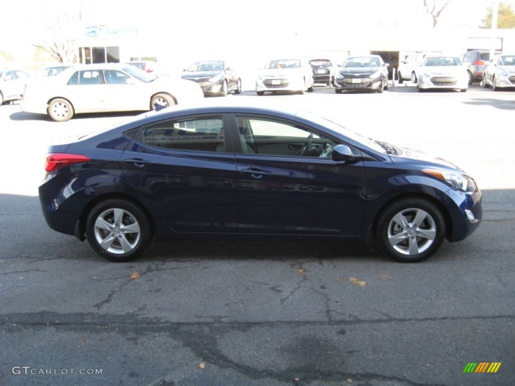 2012 Elantra GLS - Indigo Night Blue / Gray photo #5