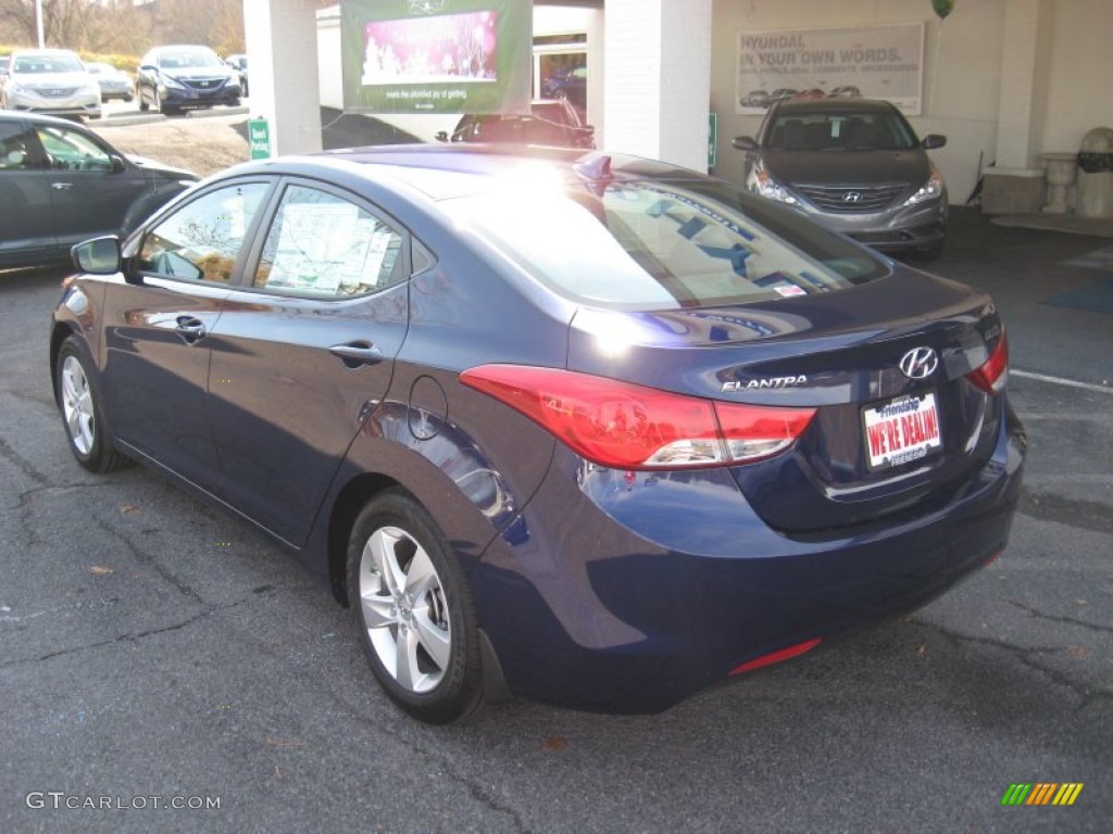 2012 Elantra GLS - Indigo Night Blue / Gray photo #8