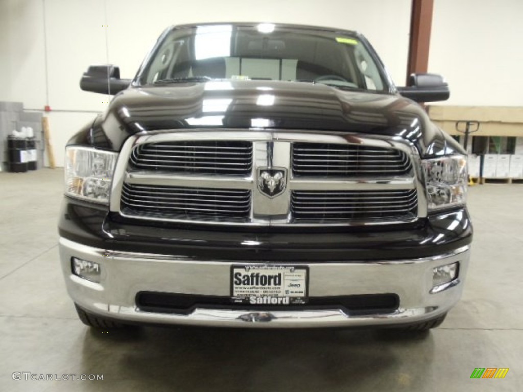 2012 Ram 1500 Big Horn Quad Cab 4x4 - Black / Dark Slate Gray/Medium Graystone photo #8