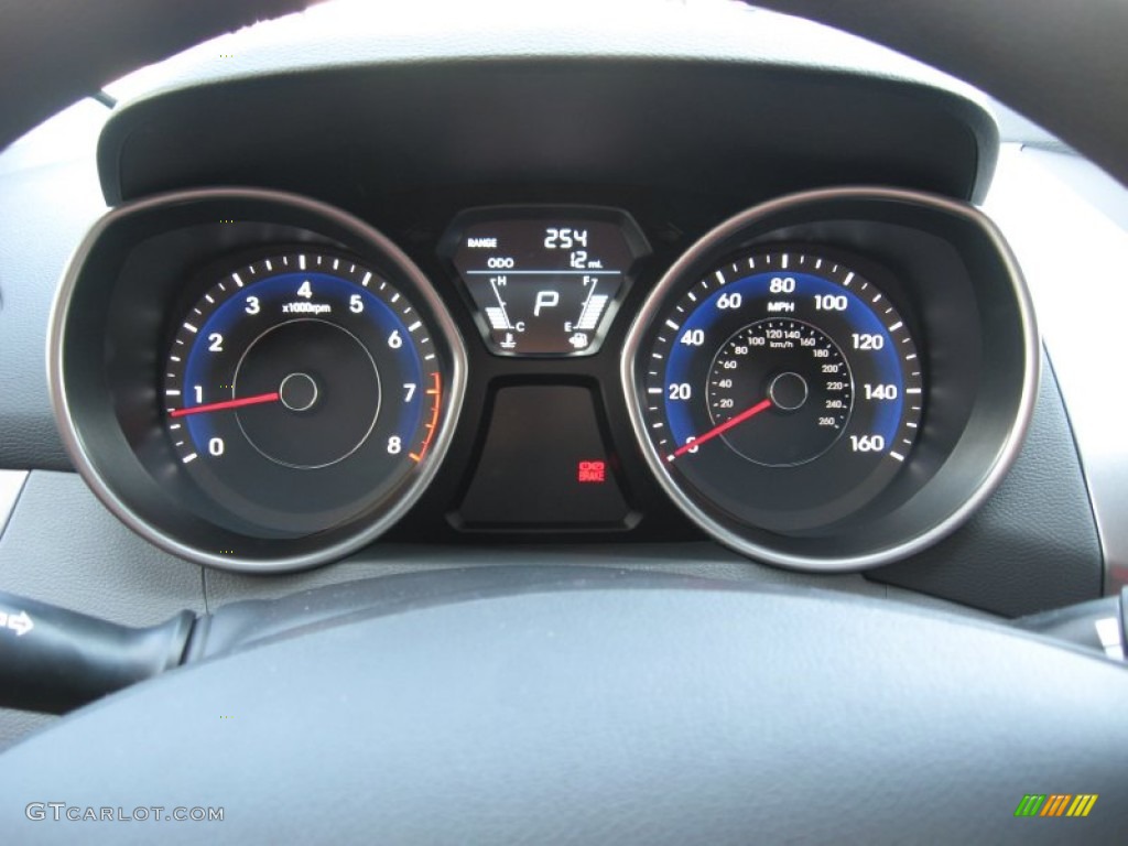 2012 Elantra GLS - Indigo Night Blue / Gray photo #28