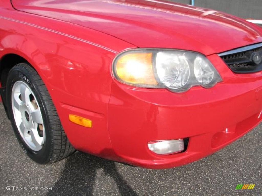 2002 Spectra GSX Sedan - Classic Red / Gray photo #2