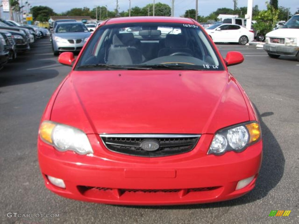 2002 Spectra GSX Sedan - Classic Red / Gray photo #3