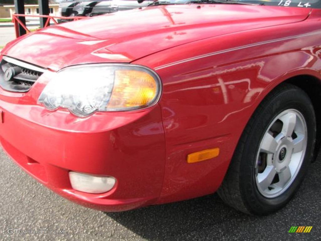 2002 Spectra GSX Sedan - Classic Red / Gray photo #4