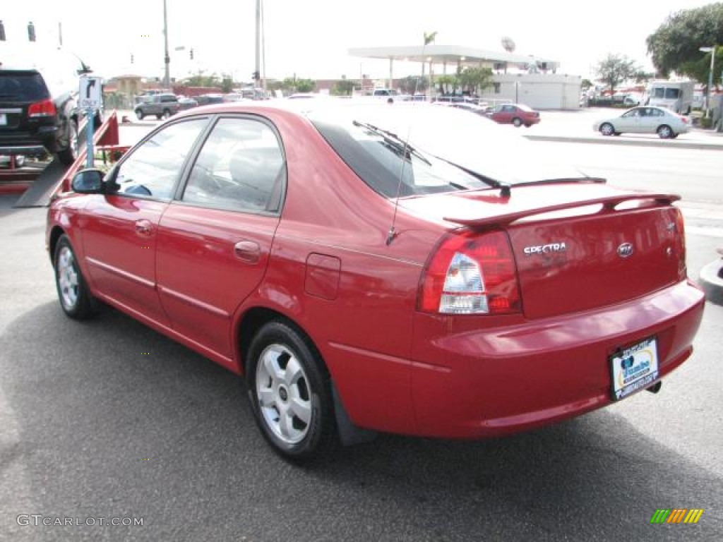 2002 Spectra GSX Sedan - Classic Red / Gray photo #7