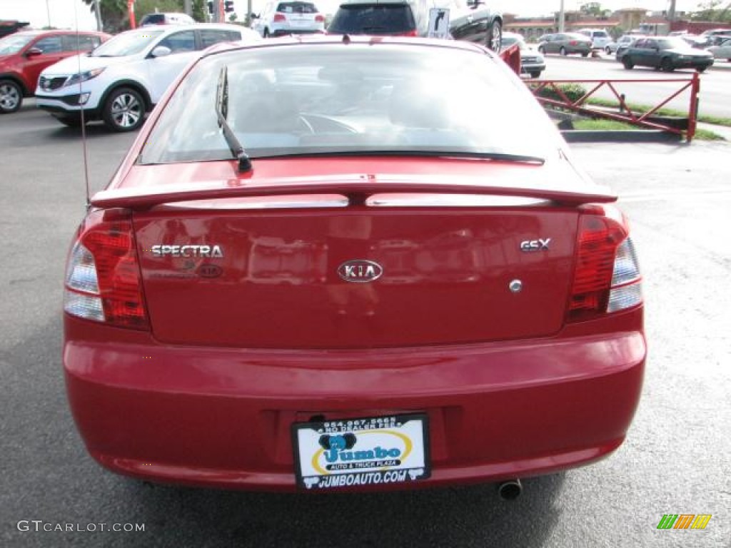 2002 Spectra GSX Sedan - Classic Red / Gray photo #8