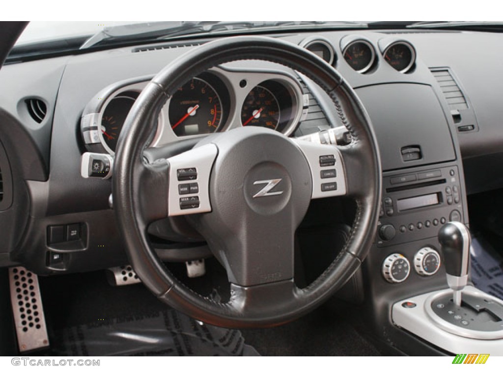 2008 Nissan 350Z Touring Coupe Burnt Orange Steering Wheel Photo #58262416