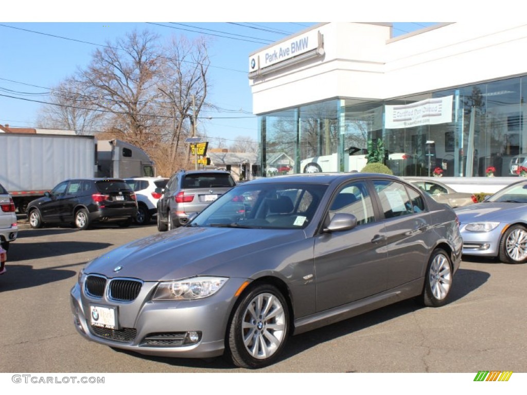 2009 3 Series 328xi Sedan - Space Grey Metallic / Black photo #1