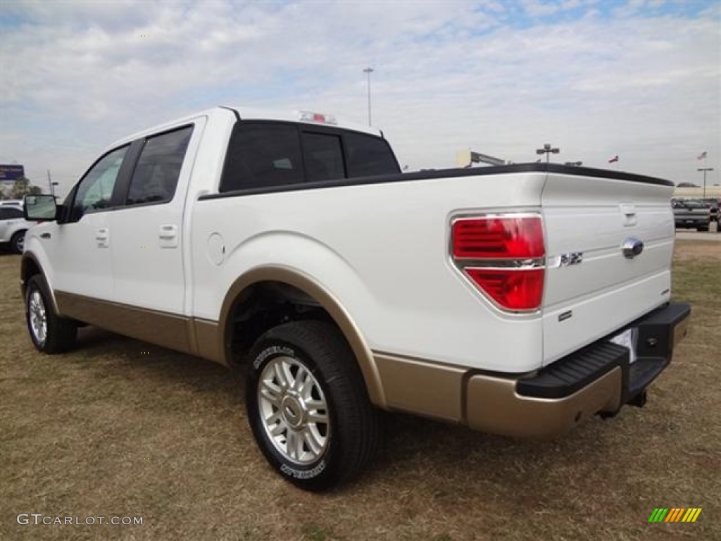 2012 F150 Lariat SuperCrew - Pale Adobe Metallic / Black photo #5