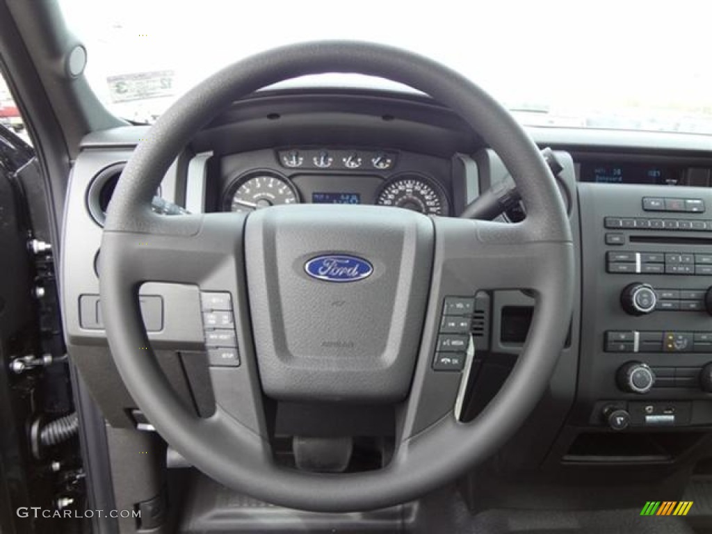 2012 Ford F150 STX Regular Cab Steel Gray Steering Wheel Photo #58264645